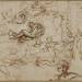 Figure Studies for Various Female and Male Figures (recto); Threes Amors in the Garden of Venus (verso)